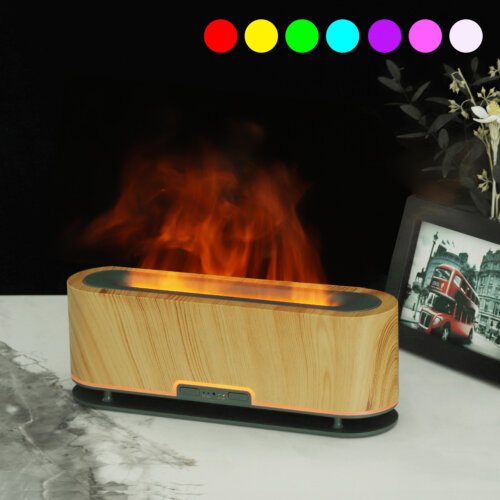 XFY-1820 Flame Aroma Diffuser Humidifier with 7 Color Ambient Light