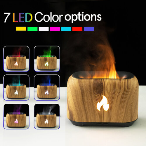 XFY-1622 Flame Aroma Diffuser Humidifier with 7 Color Ambient Light
