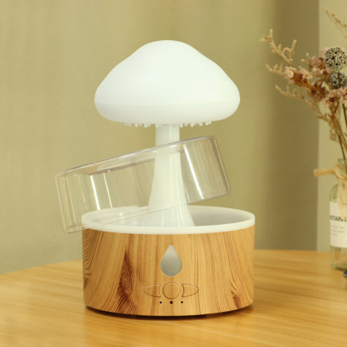 XINFANYA 260ml Premium Essential Oil Diffuser Cloud Raindrops Aromatherapy Diffuser Ultrasonic Mist Aroma Diffuser Humidifier with 7 Colors Night Lights for Home Office Bedroom